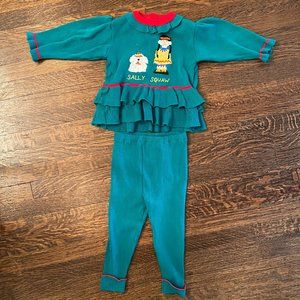 VINTAGE toddler christmas outfit set